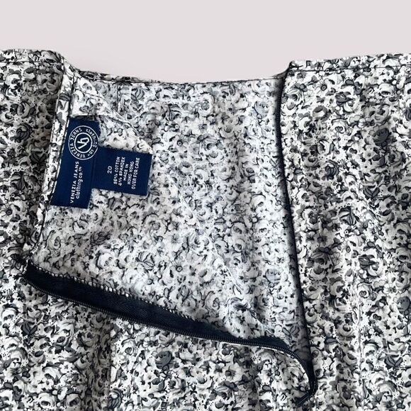 Lane Bryant Mini Skirt Venezia Jeans Gray Floral Beaded Stretchy Sz 20 2X - Picture 10 of 13